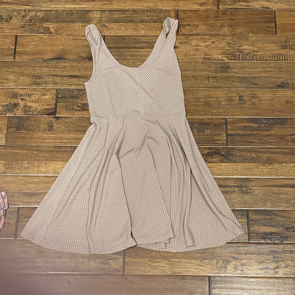 Free People Beige Polka Dot Dress